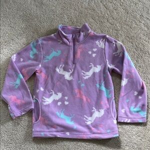 Purple Unicorn Fleece Pullover - NWOT